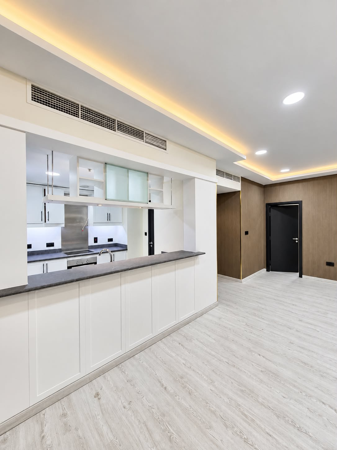 Wrapped interior surfaces